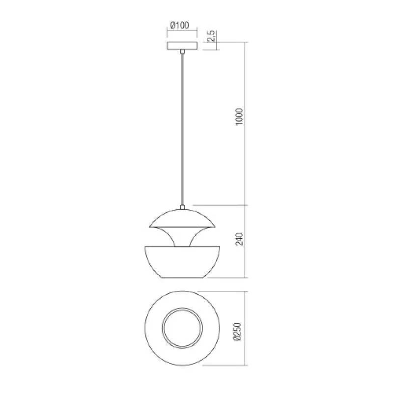 Lampu 01-2712 – Smarter пендел в матово черен, 1X42W, IP20