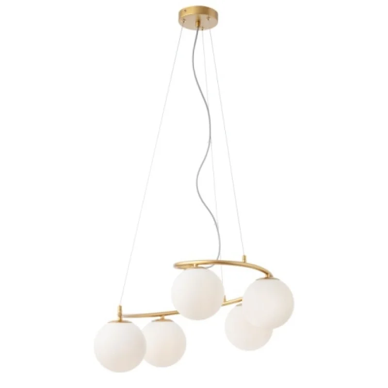Pendant Lights Volley 01-2719 – Smarter pendant in matt gold, 5X28W, IP20