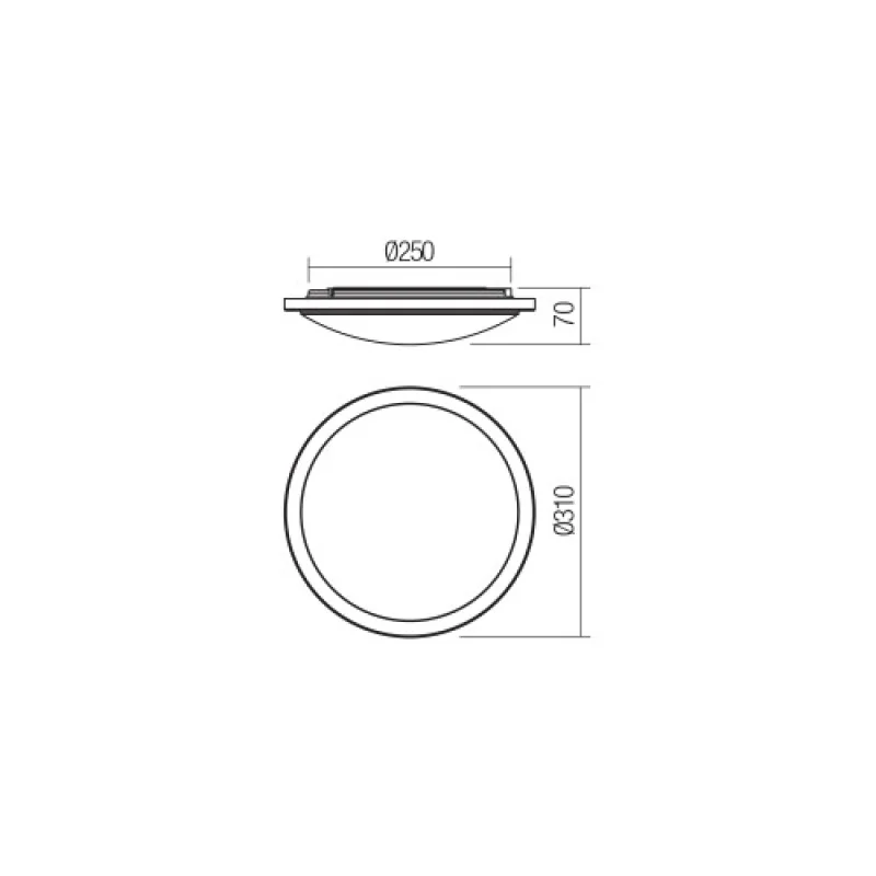 Fizz 01-2723 – Smarter LED ceiling light for bathroom in chrome, 17,5W, 4000K, IP44