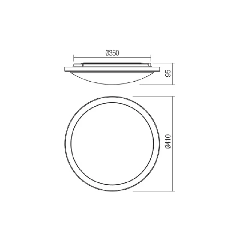 Fizz 01-2724 – Smarter LED плафон за баня в хром, 35W, 4000K, IP44