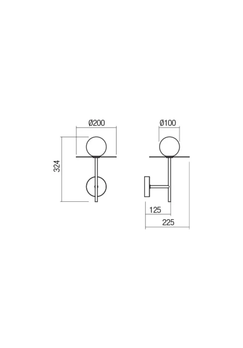 Plato 01-2725 – REDO wall light in matt gold, 1X10W, IP20