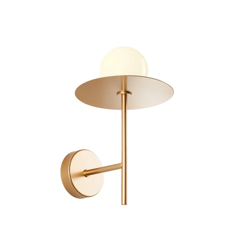 Wall Lights Plato 01-2725 – REDO wall light in matt gold, 1X10W, IP20