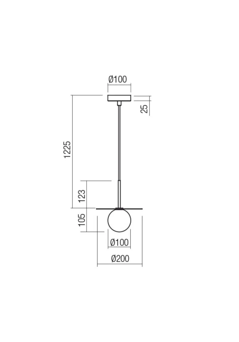 Plato 01-2728 – REDO pendant in matt black, 1X10W, IP20