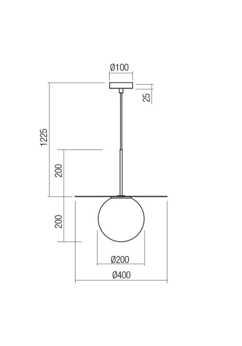 Plato 01-2732 – REDO пендел в матово черен, 1X42W, IP20