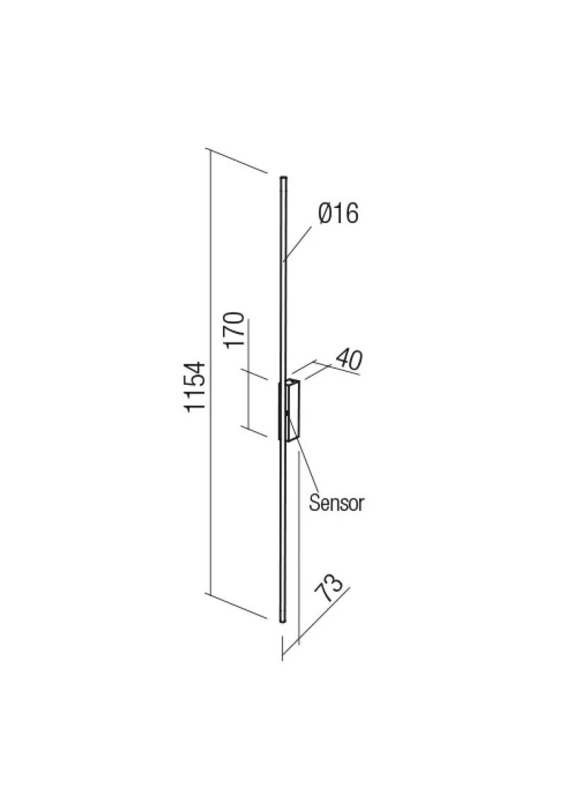 Stick 01-2790 – REDO LED wall light with switch in matt brass, 24W, 3000K, IP20
