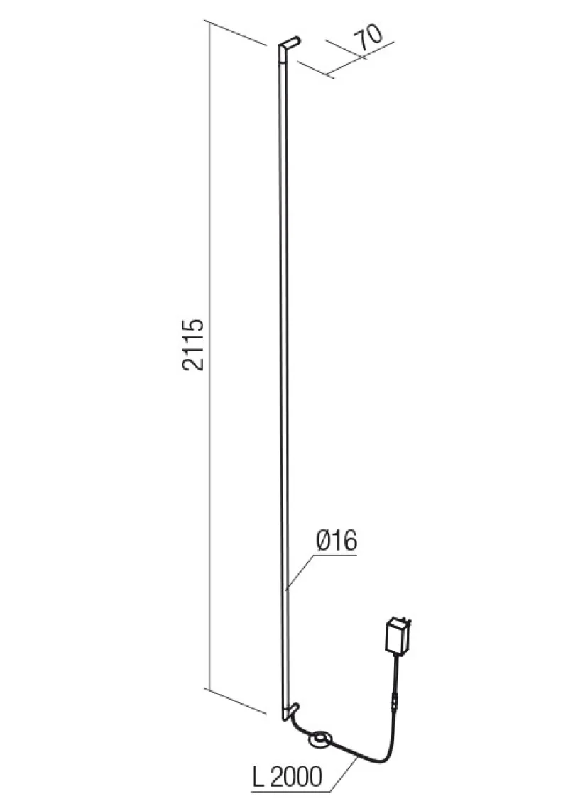 Stick 01-2794 – REDO LED аплик в матиран месинг, 48W, 3000K, IP20