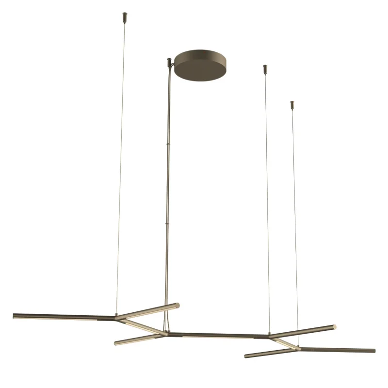 LED Pendants & Chandeliers Stick 01-2796 – REDO LED pendant in matt brass, 65W, 3000K, IP20