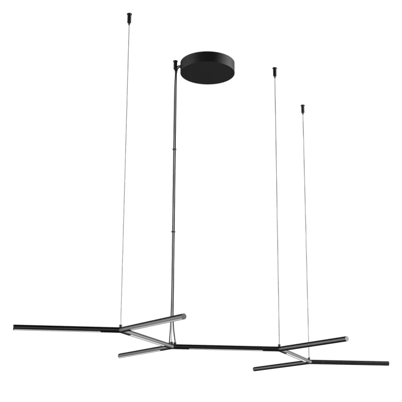 LED Pendants & Chandeliers Stick 01-2797 – REDO LED pendant in matt black, 65W, 3000K, IP20