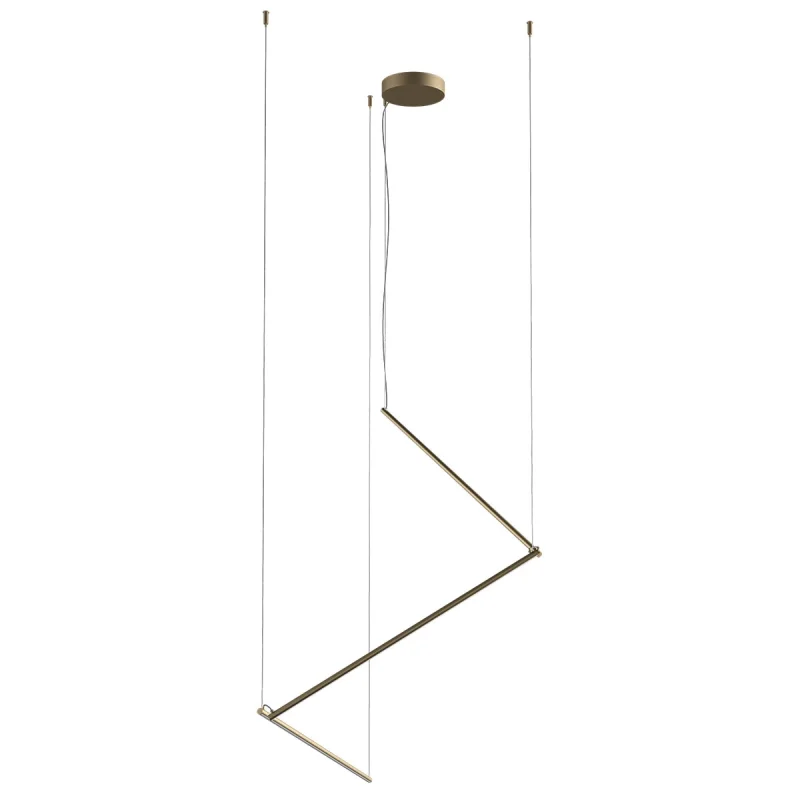 LED пендели и полилеи Stick 01-2798 – REDO LED пендел в матиран месинг, 36W, 3000K, IP20