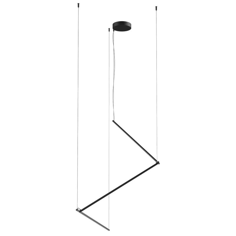 LED Pendants & Chandeliers Stick 01-2799 – REDO LED pendant in matt black, 36W, 3000K, IP20