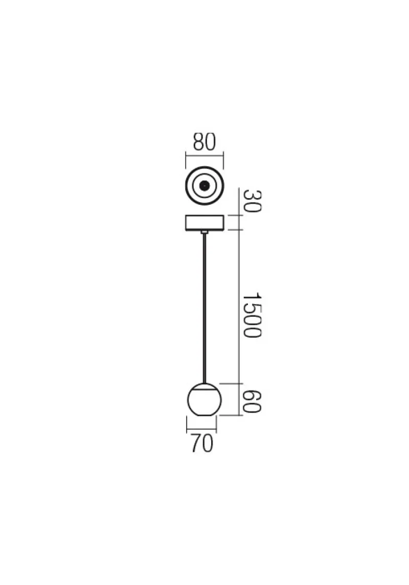 Obo 01-2806 – REDO LED pendant in black, 1x8,5W, 3000K, IP20