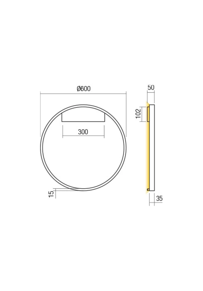 Febe 01-2824 – REDO LED ceiling light in matt gold, 1x37W, 4000K, IP20