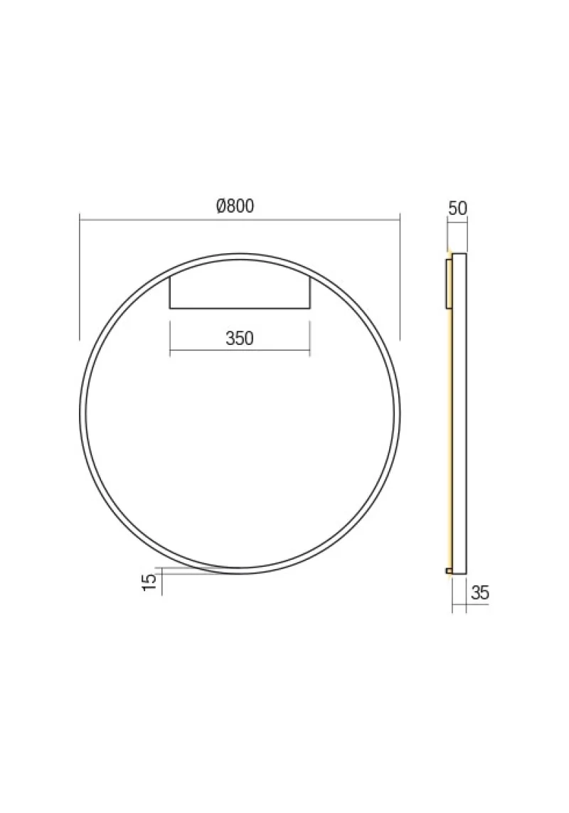 Febe 01-2831 – REDO LED плафон в матово черен, 1x50W, 3000K, IP20