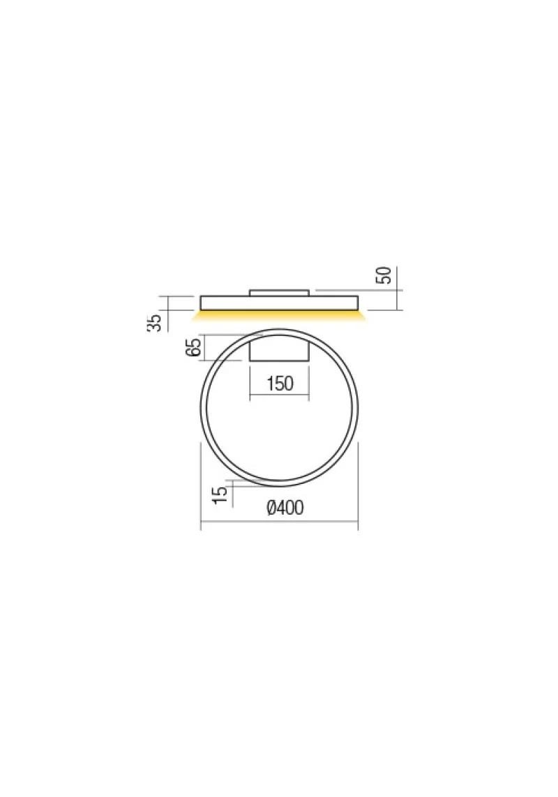 Febe 01-2835 – REDO LED плафон в матово златист, 1x24W, 3000K, IP20