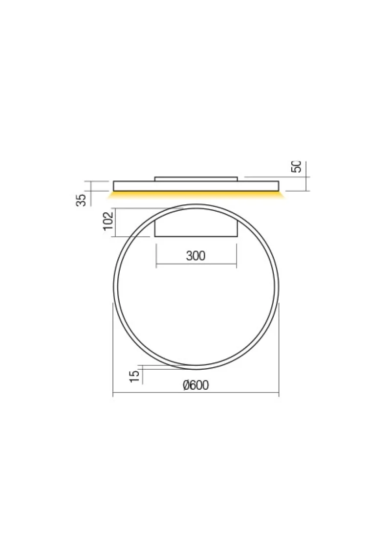 Febe 01-2839 – REDO LED плафон в матово бял, 1x37W, 3000K, IP20