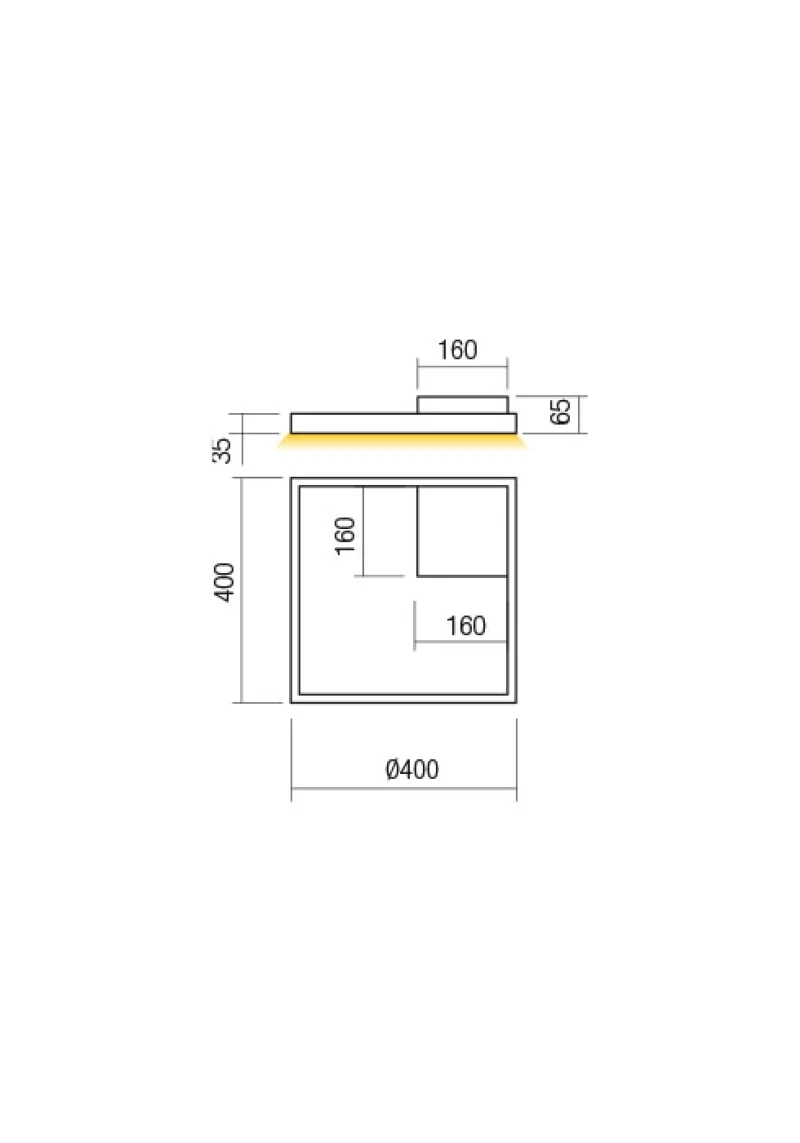 Febe 01-2853 – REDO LED плафон в матово златист, 1x30W, 3000K, IP20