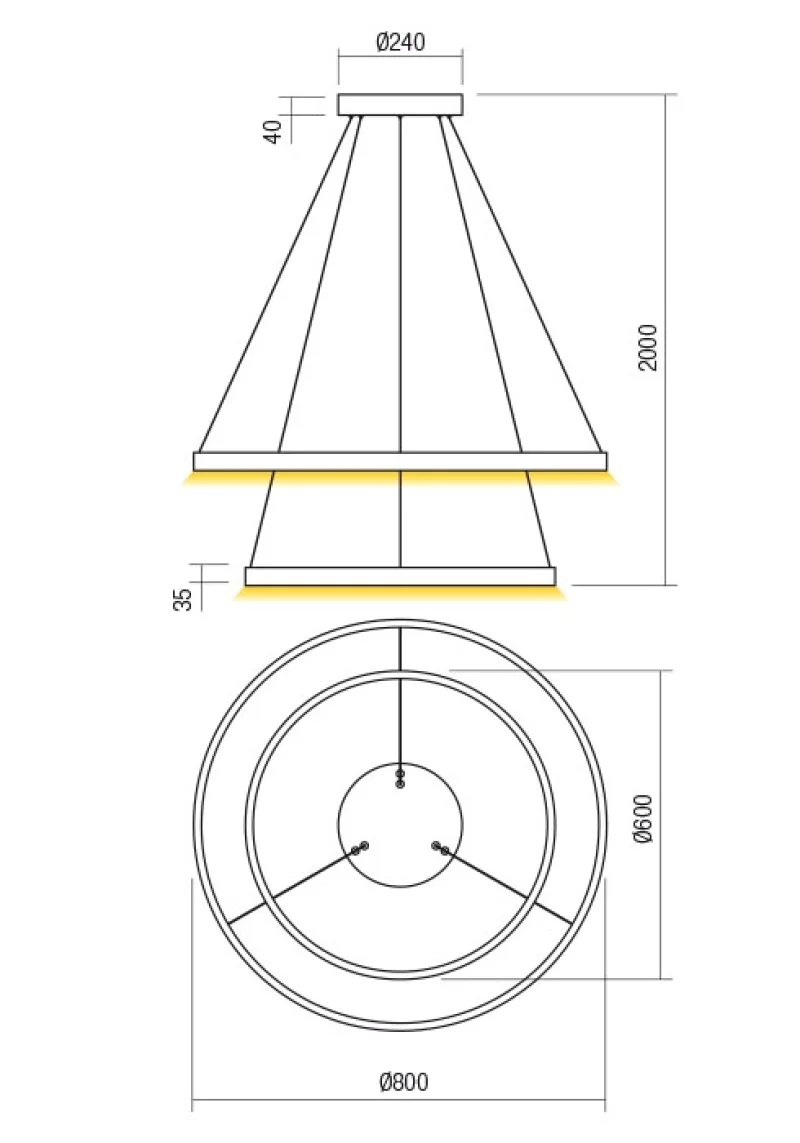 Febe 01-2897 – REDO LED пендел в матово черен, 82W, 3000K, IP20