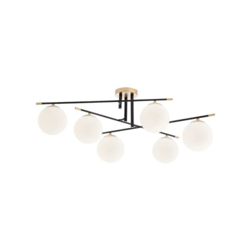 Ceiling Lights Essential 01-2948 – Smarter ceiling light in matt black, 6X28W, IP20