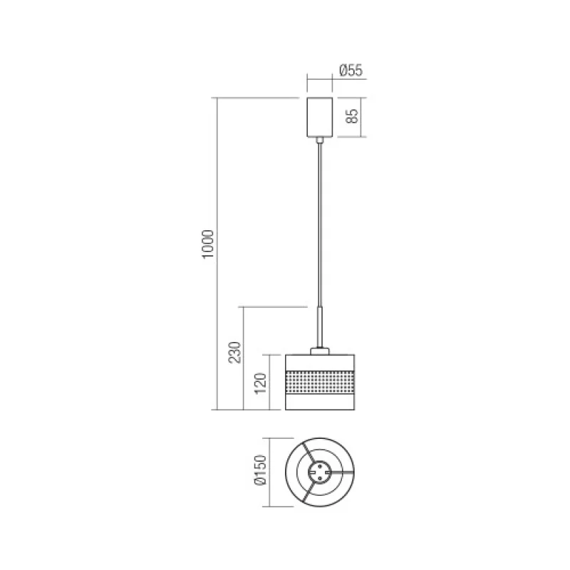 Flint 01-2953 – Smarter пендел в черен, 1X42W, IP20