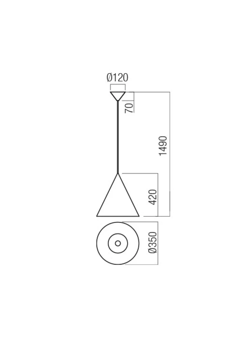 Konos 01-3023 – REDO пендел в матово кафяв, 1X42W, IP20