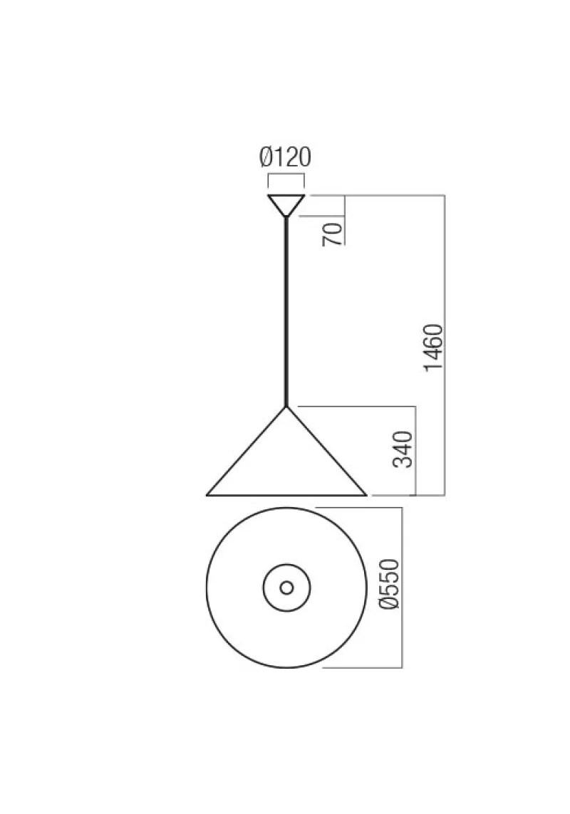 Konos 01-3027 – REDO pendant in matt brown, 1X42W, IP20