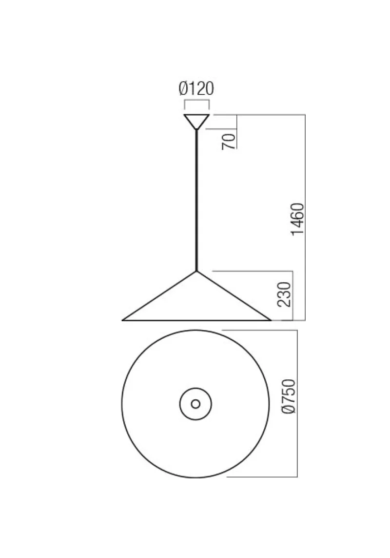Konos 01-3031 – REDO пендел в матово кафяв, 1X42W, IP20