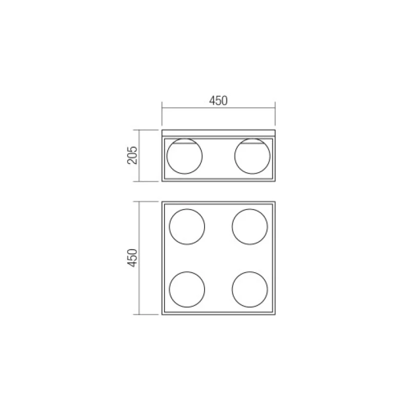 Zodiac 01-3055 – Smarter ceiling light in matt black, 4X28W, IP20