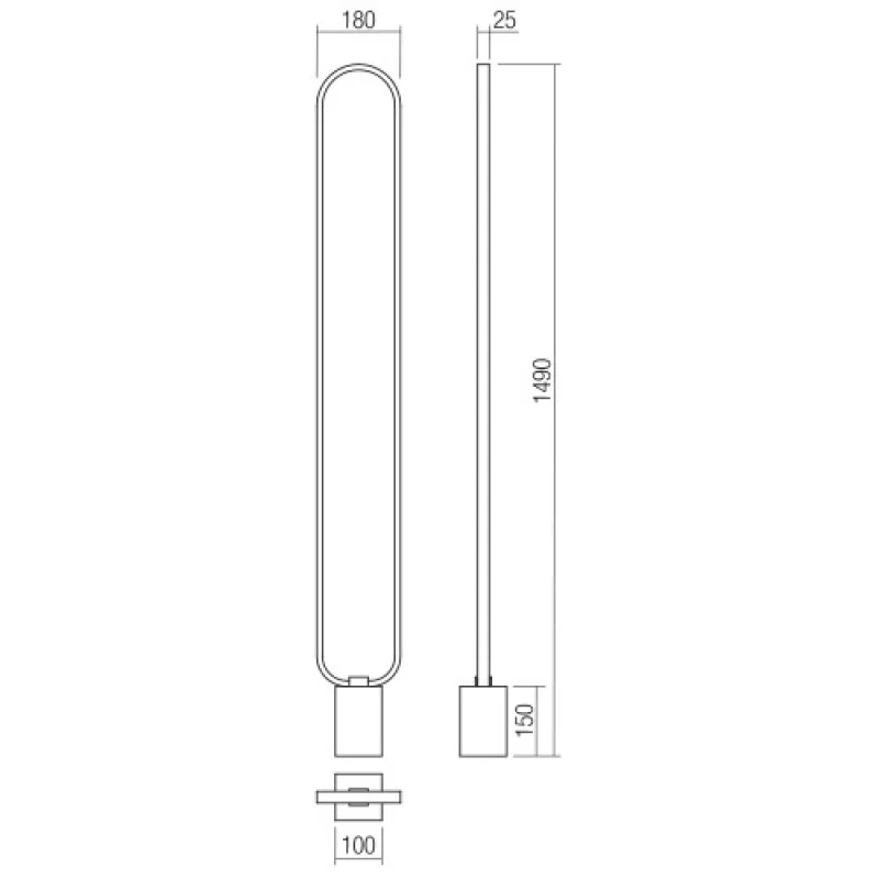 Ado 01-3061 – Smarter LED floor lamp in white, 24W, 3000K, IP20