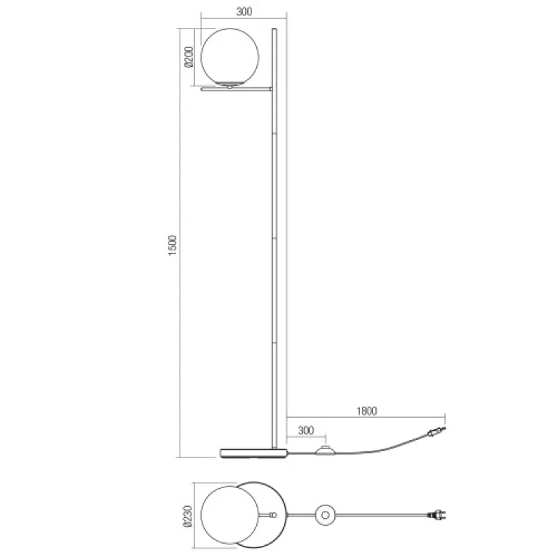 Boldy 01-3074 – Smarter лампион в матово черен, 1X28W, IP20
