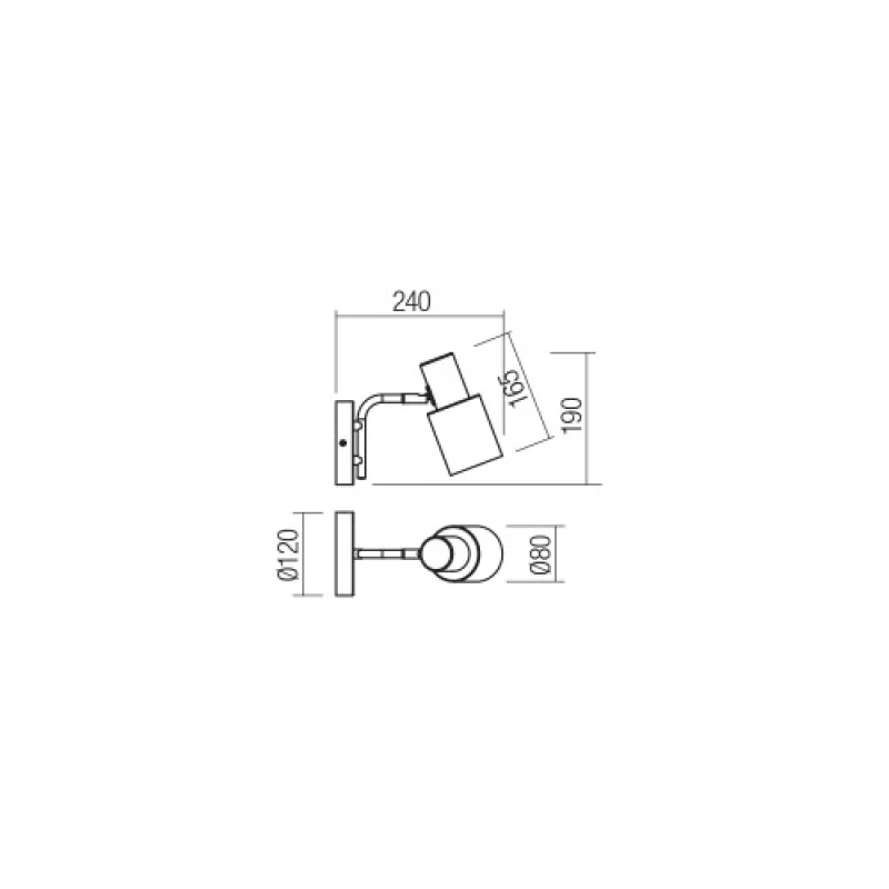 Aurum 01-3079 – Smarter аплик в матово черен, 1X15W, IP20