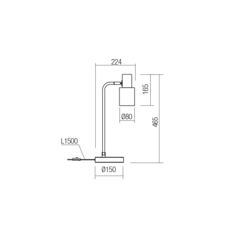 Aurum 01-3081 – Smarter настолна лампа в матово черен, 1X15W, IP20