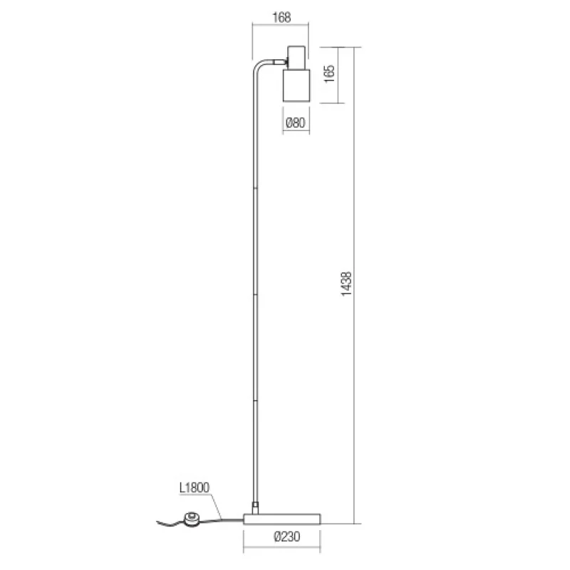 Aurum 01-3082 – Smarter лампион в матово черен, 1X15W, IP20