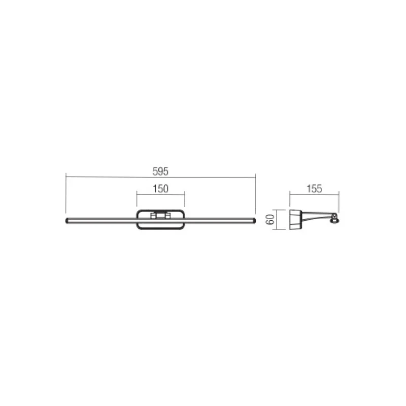 Steam 01-3086 – Smarter LED аплик за баня в матово черен, 12W, 4000K, IP20