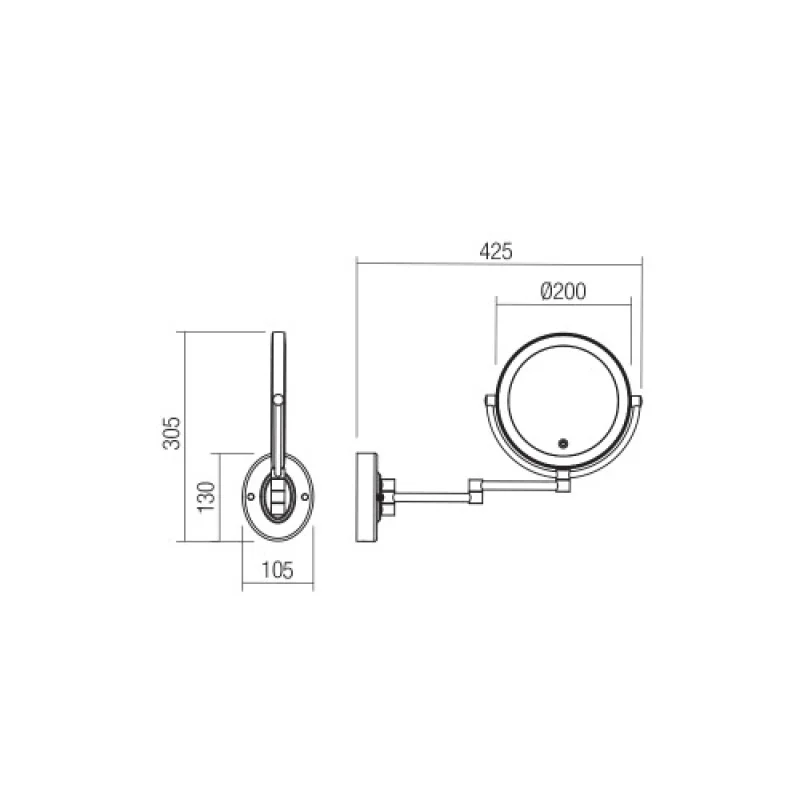 Selfie 01-3087 – Smarter LED wall light for bathroom in matt white, 7W, 3000K, IP20