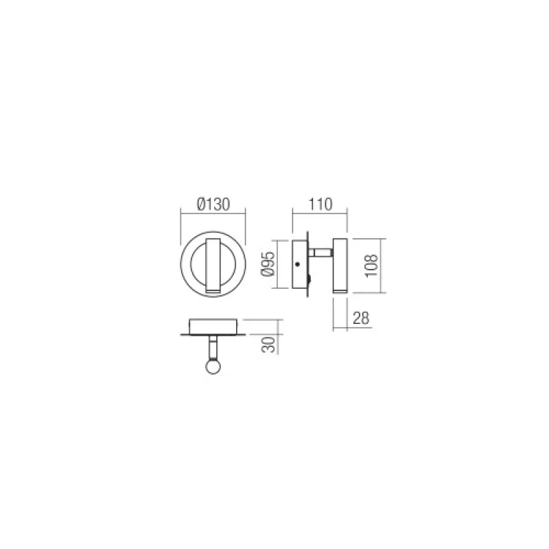 Closer 01-3089 – Smarter LED wall light with switch in matt white, 6W, 3000K, IP20