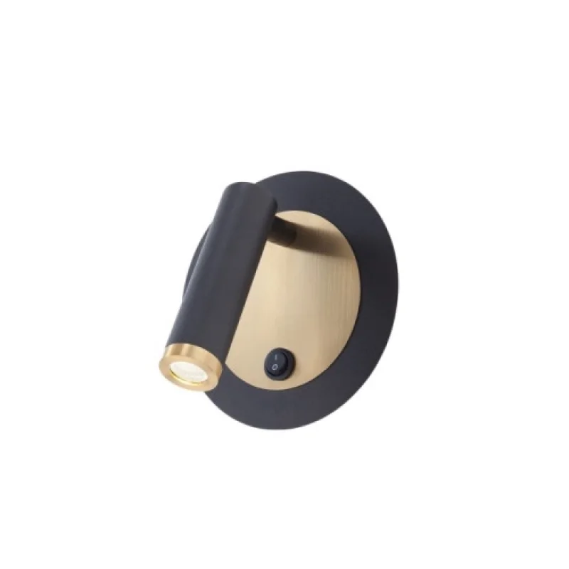 Wall Lights Closer 01-3090 – Smarter LED wall light with switch in matt black, 6W, 3000K, IP20