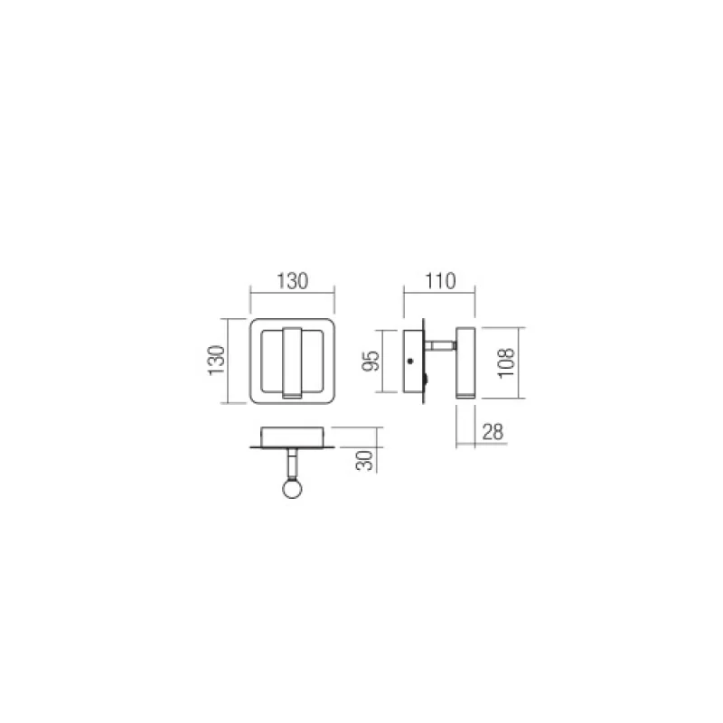 Closer 01-3091 – Smarter LED wall light with switch in matt white, 6W, 3000K, IP20