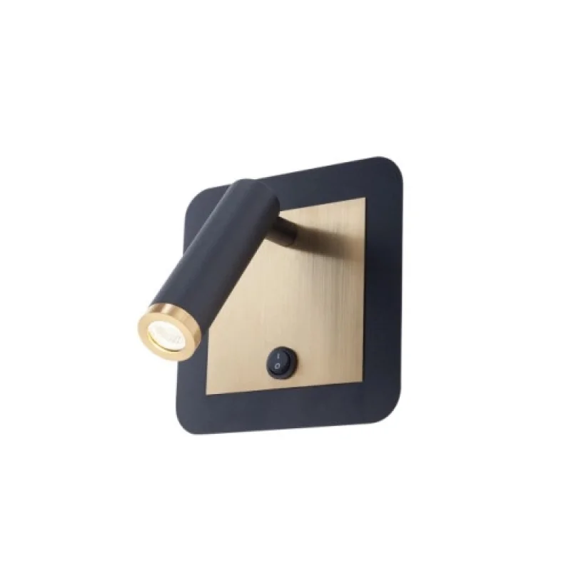 Стенно осветление (аплици) Closer 01-3092 – Smarter LED аплик с ключ в матово черен, 6W, 3000K, IP20