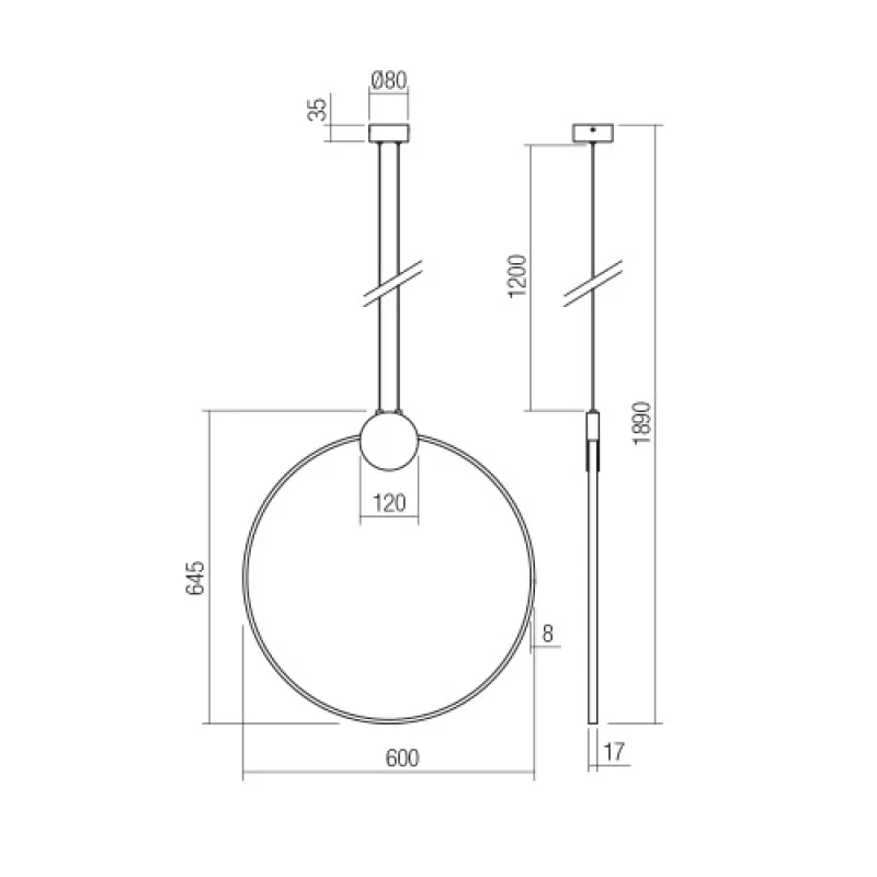 Atom 01-3107 – Smarter LED пендел в матово черен, 20W, 3000K, IP20