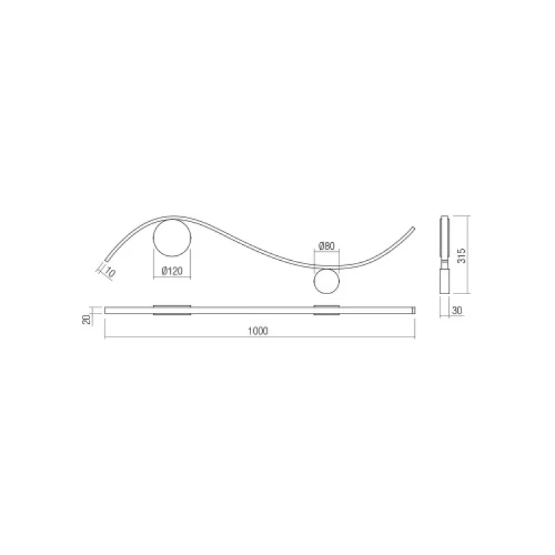Wave 01-3111 – Smarter LED аплик в матово бял, 11W, 3000K, IP20