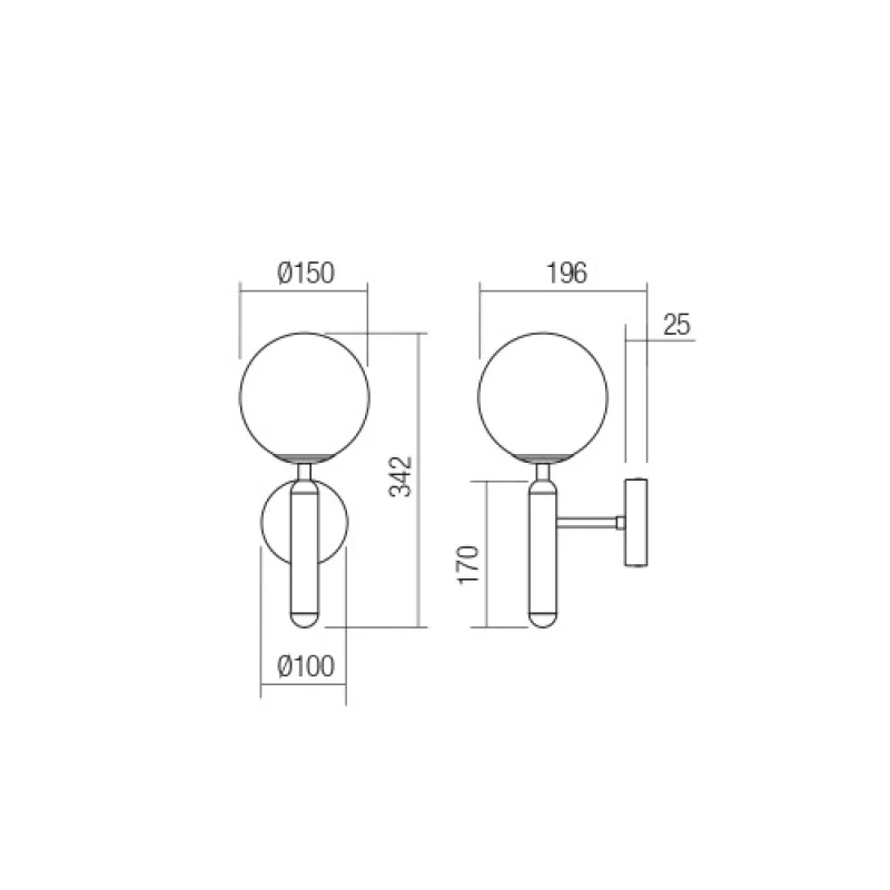 Haiku 01-3126 – Smarter wall light in brass, 1X28W, IP20