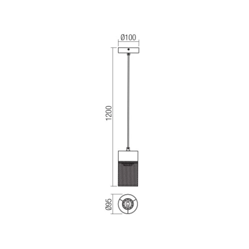 Stem 01-3141 – Smarter пендел в матово черен, 1X42W, IP20