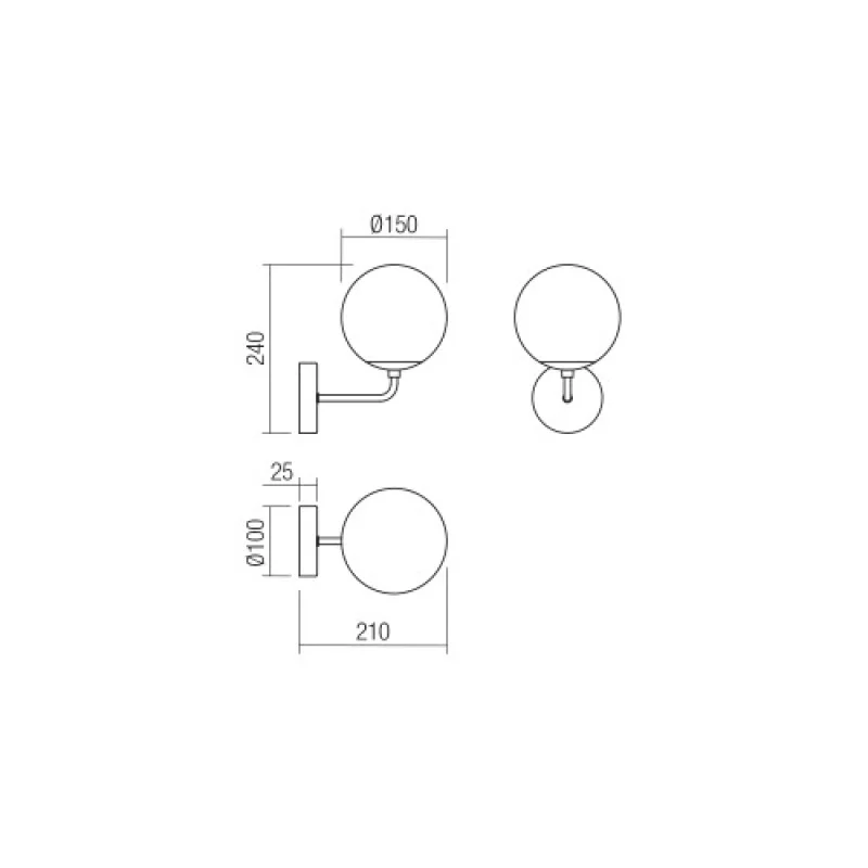Bowling 01-3148 – Smarter wall light in matt black, 1X42W, IP20