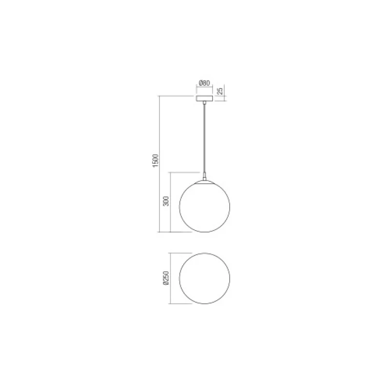Bowling 01-3154 – Smarter pendant in matt black, 1X42W, IP20