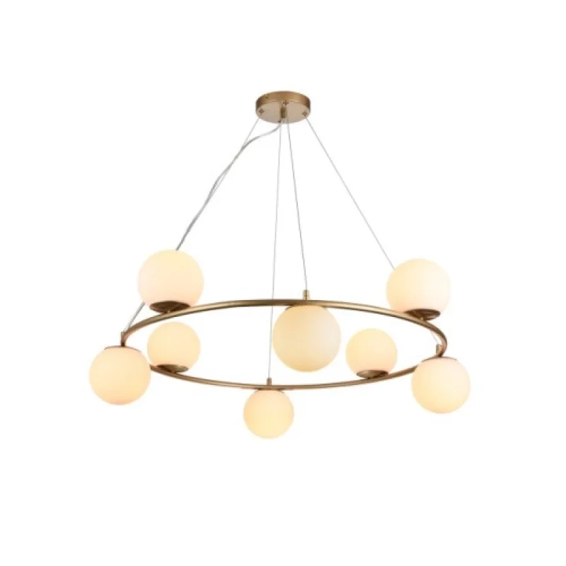 Pendant Lights Bowling 01-3159 – Smarter pendant in matt gold, 8X28W, IP20