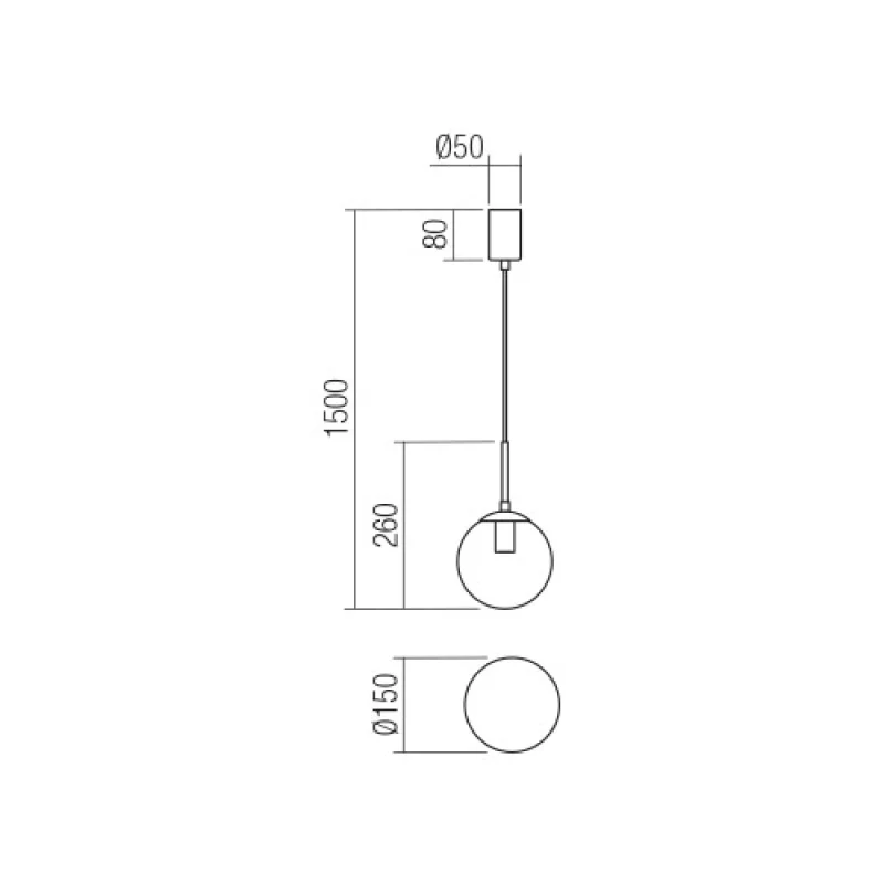 Global 01-3163 – Smarter pendant in brass, 1X28W, IP20