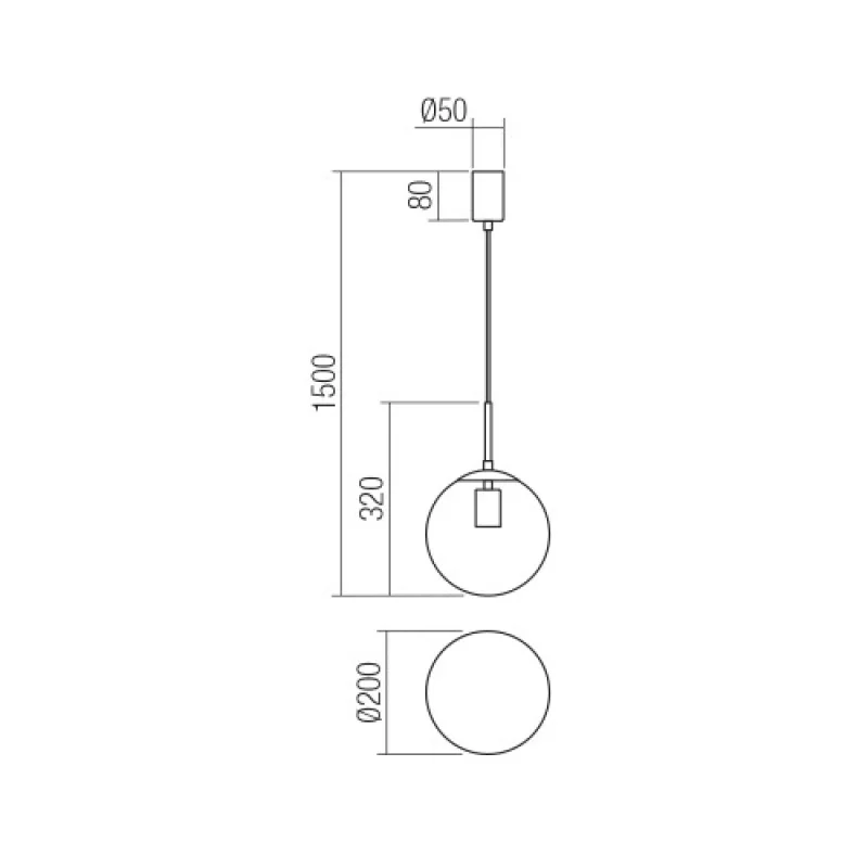 Global 01-3165 – Smarter pendant in brass, 1X42W, IP20