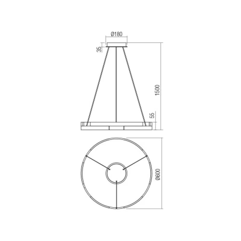 Castle 01-3171 – Smarter LED pendant in matt white, 36W, 3000K, IP20
