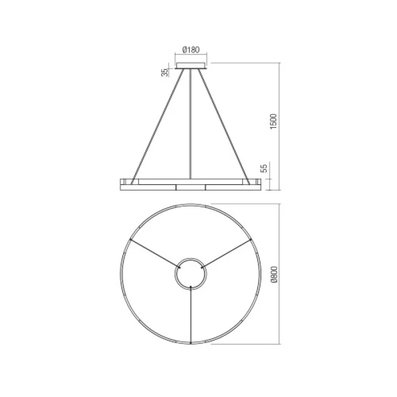 Castle 01-3174 – Smarter LED pendant in matt white, 45W, 3000K, IP20