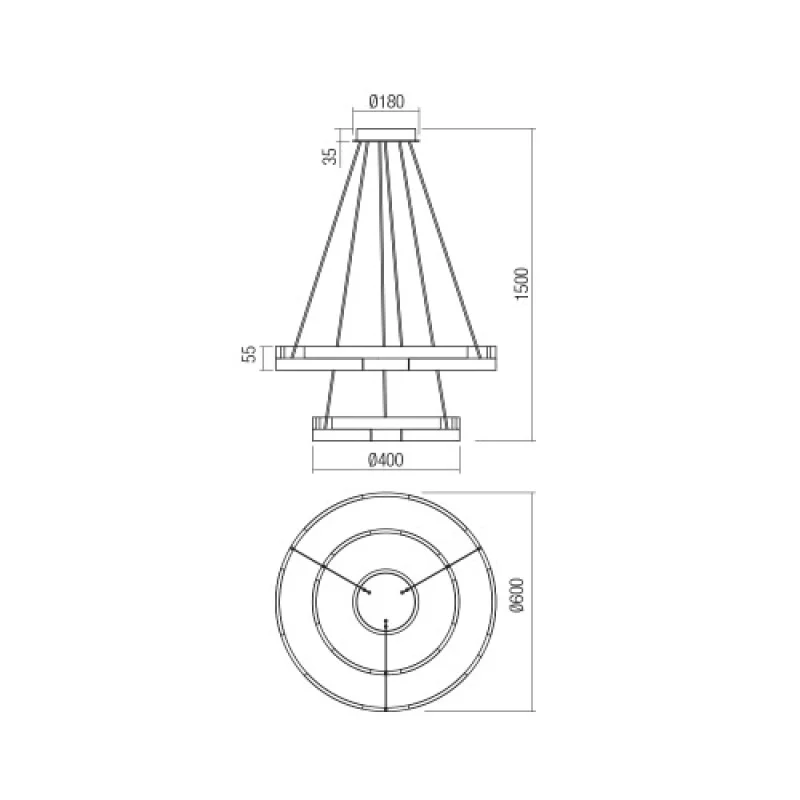 Castle 01-3178 – Smarter LED пендел в матово златист, 60W, 3000K, IP20